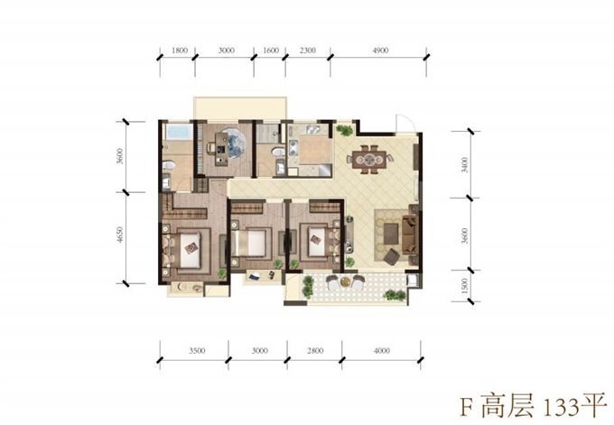 天铂佳苑 134平 中上楼层97万