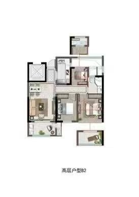 坎墩 高铁 君塘名筑 63.8万