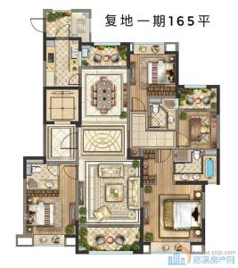 复地一期166平，送车位单价1.1