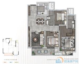天安浔筑106平方，三间朝南159万