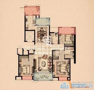 复地一期141平141万 户型方正楼层好