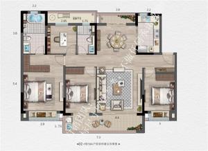 湖樾云著洋房 143平 209万 低楼层