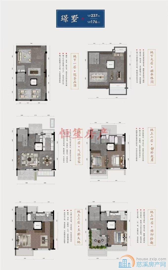 必看好房!美的君耀府别墅 北进门 三车位