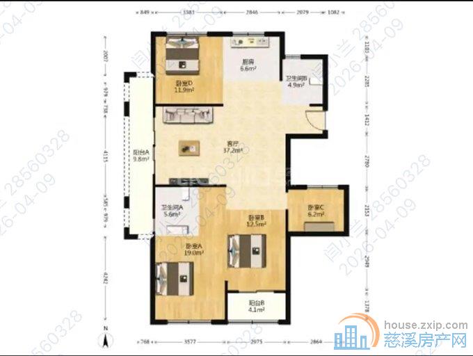 山景苑142平带车位152 万全天采光