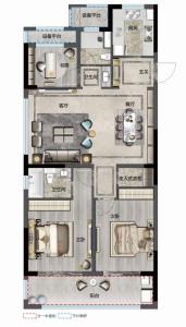 红星檀府 西区 东山墙 边套户型 带车位