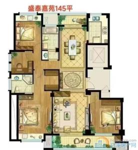 盛泰嘉苑欢乐颂145平朝南毛坯170万