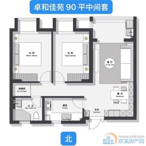 急售【卓和佳苑】90平10楼69.6个