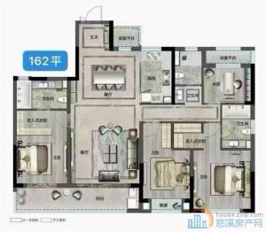 红星檀府西区162平好楼层带双车位满2