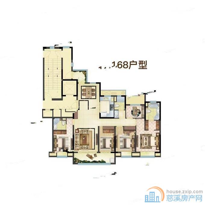 ​青樾府中高层168平朝南五间带车位