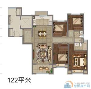 中海湖心半岛121平,218万带车位