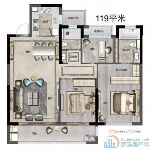 红星檀府西区楼层佳119.3平185万
