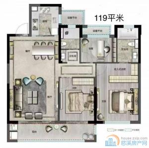 红星檀府西区楼层佳119.32平185万
