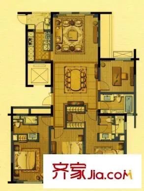 财富中心173平255万送车位四居室