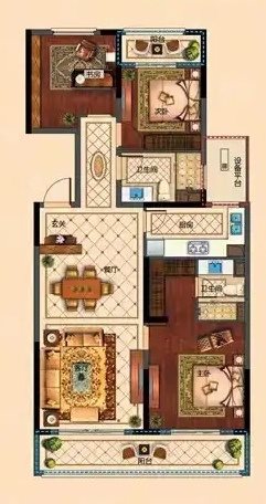 峙山庄园135平133.8万黄金楼层