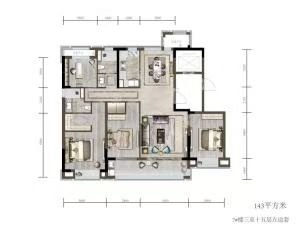 红星檀府东区143平345万5楼车位