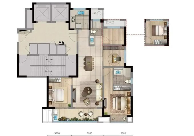 中交玉宸园129平 带车位160万一口价