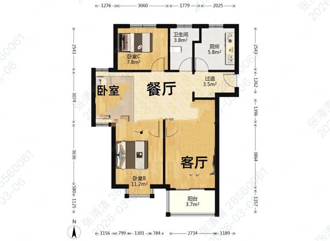 人和家园96平110万满五唯一育才书包