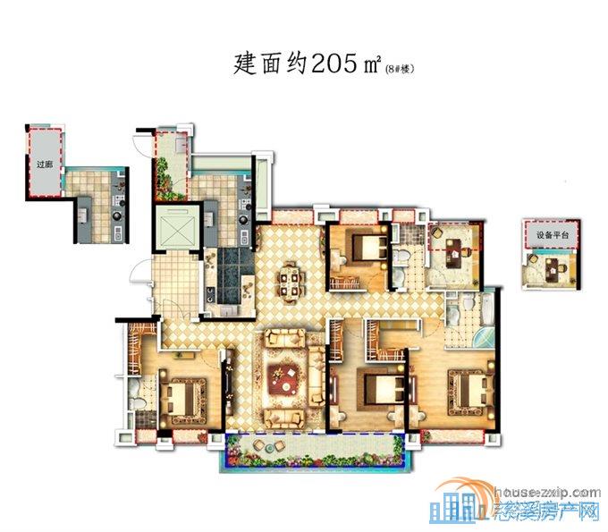 天誉华府205平285万文锦书包