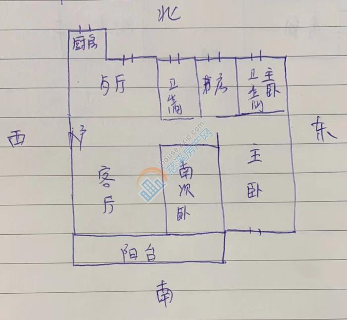 泊蔚里 南北通透 全新毛坯 