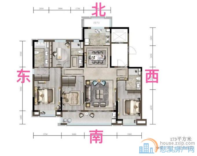 红星檀府172平468万新城河地段送车位