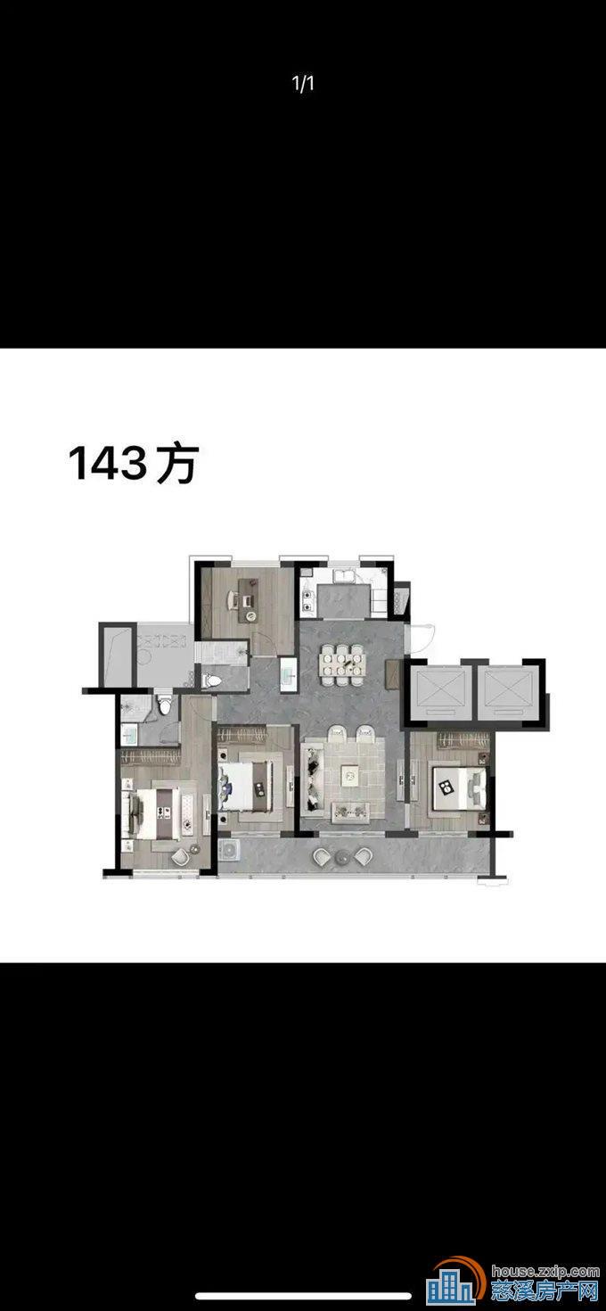 万固 143平四开间朝南 户型好268万