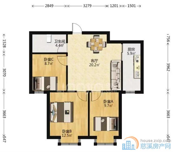 人和家园 精装修106.8万