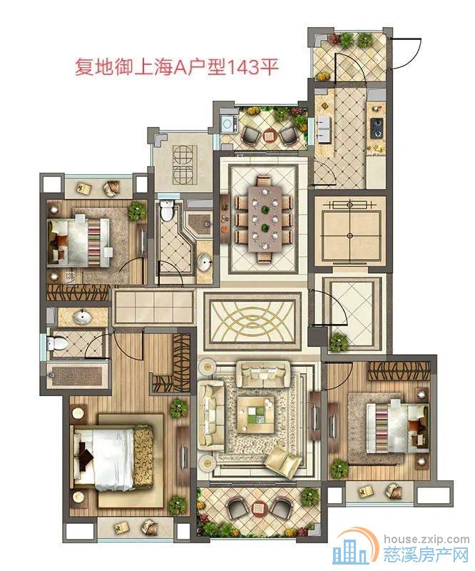 复地一期精装 品牌家具家电全送