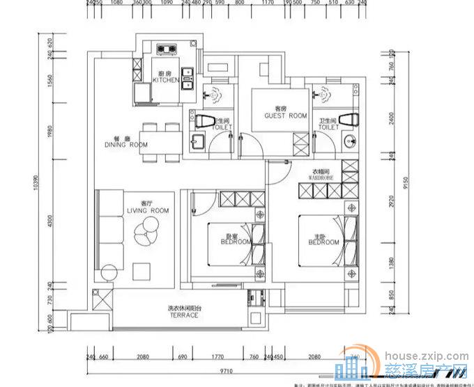 悦翠云庭小区98平135万刚需户型