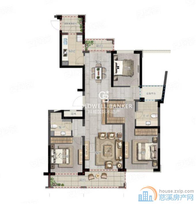 江滨之城165平228万一线河景房
