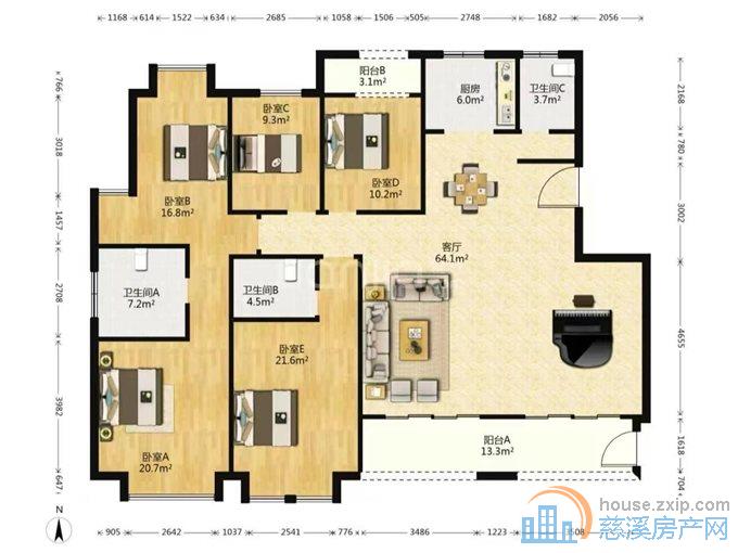 保利二期224平黄金楼层带车位2年到