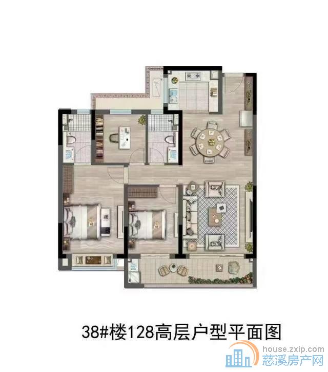 湖樾云著湖景房中高层129平