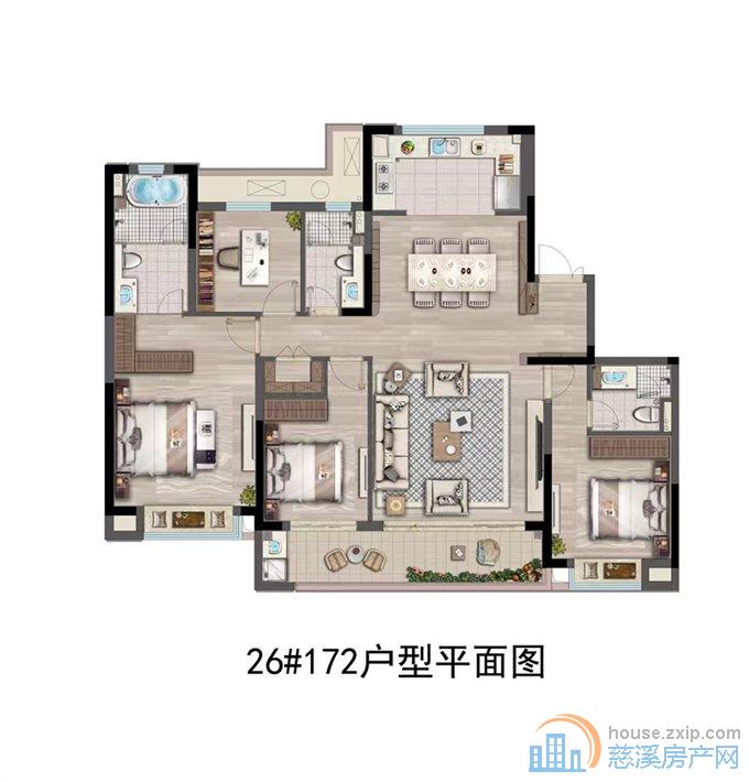 湖樾云著172平4房336万，景观楼层！