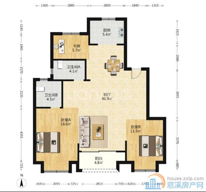 【杭州湾壹号澜璟园】毛坯洋房三室二厅二卫，小区LW位置，好楼层