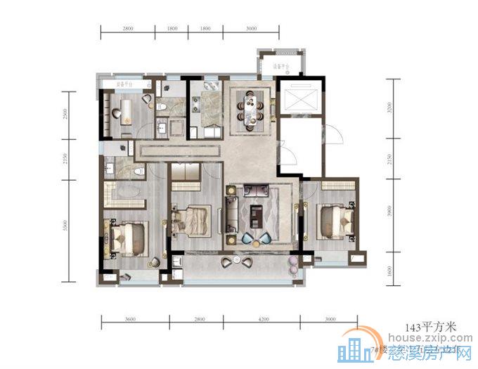红星檀府东区143平白坯320万