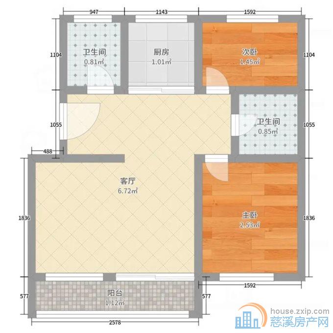 白云公寓125平108万刚需户型