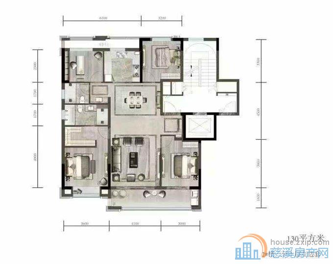 红星檀府洋房128平方带车位266万
