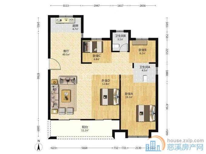 吾悦首府140平方带车位209.8万