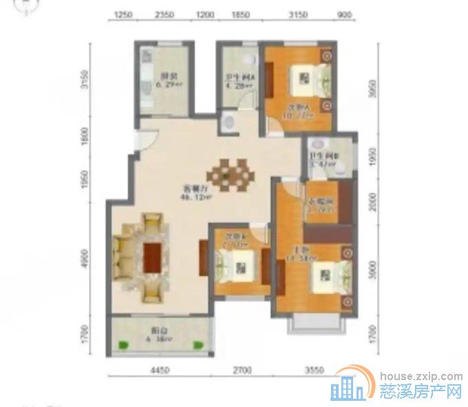 金色港湾小区137平179万6层电梯洋房