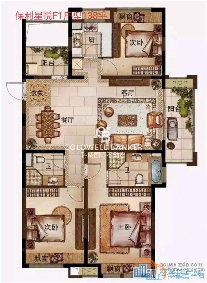 天悦湾花苑137平143万精装修