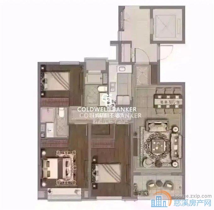 湖心半岛花苑101平180万精装修
