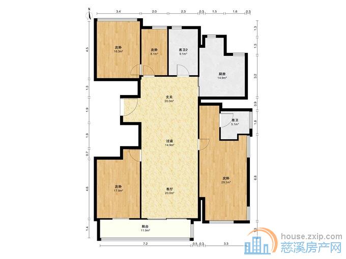 集贤轩224平188万送车位大平层