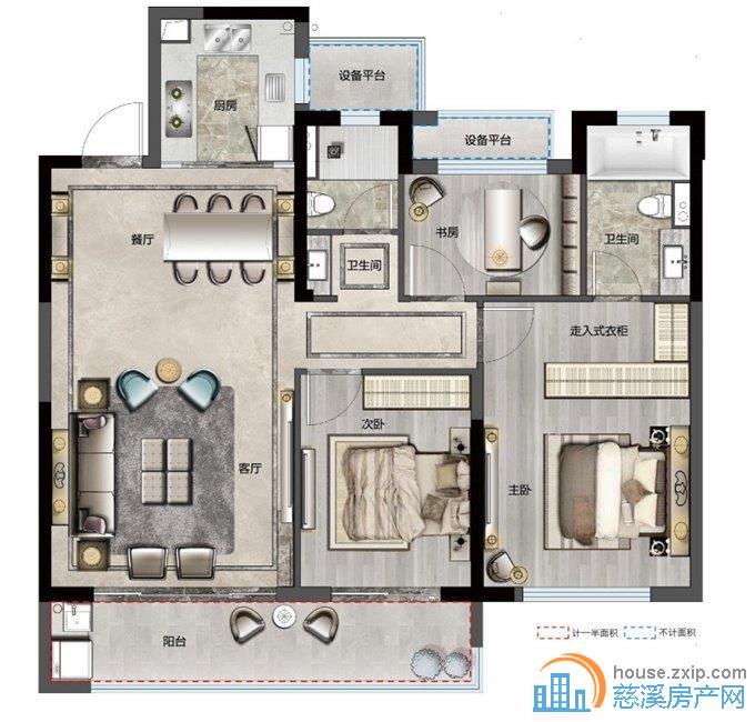 红星檀府 119平黄金楼层200万包税
