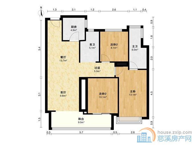 天安浔筑106平174.8万新小区精装修
