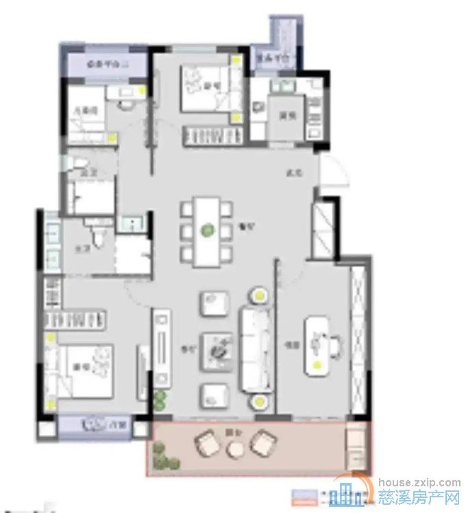 捡漏 江樾潮启 洋房 边套 户型方正