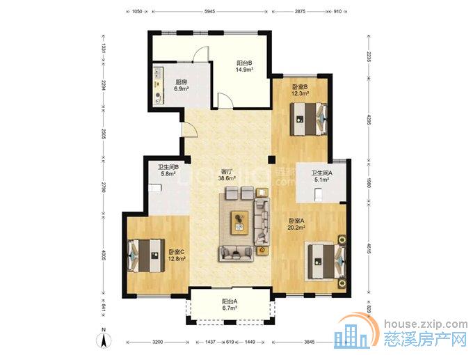 橡树湾128平205万花园洋房