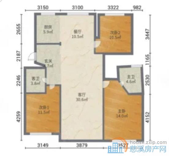 东兴苑北区128平95万新城大道旁
