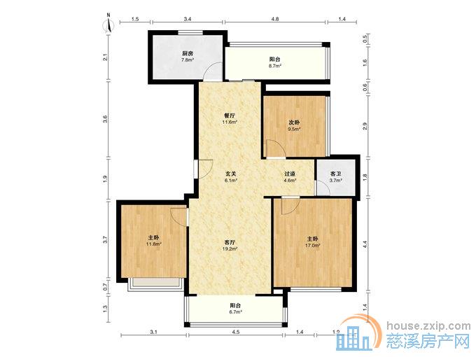 金仕华庭101平155万精装保养好