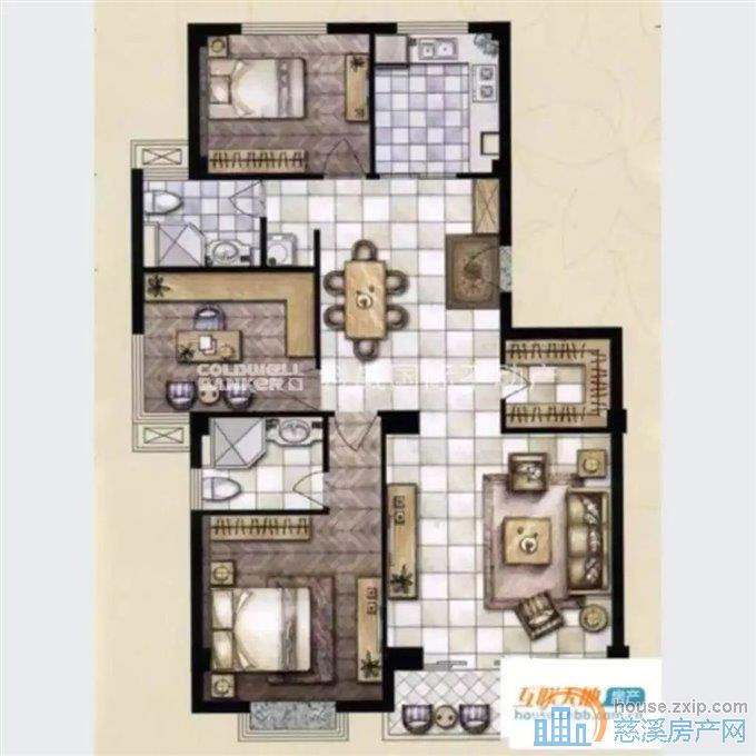 美华银桂苑136平148万精装修
