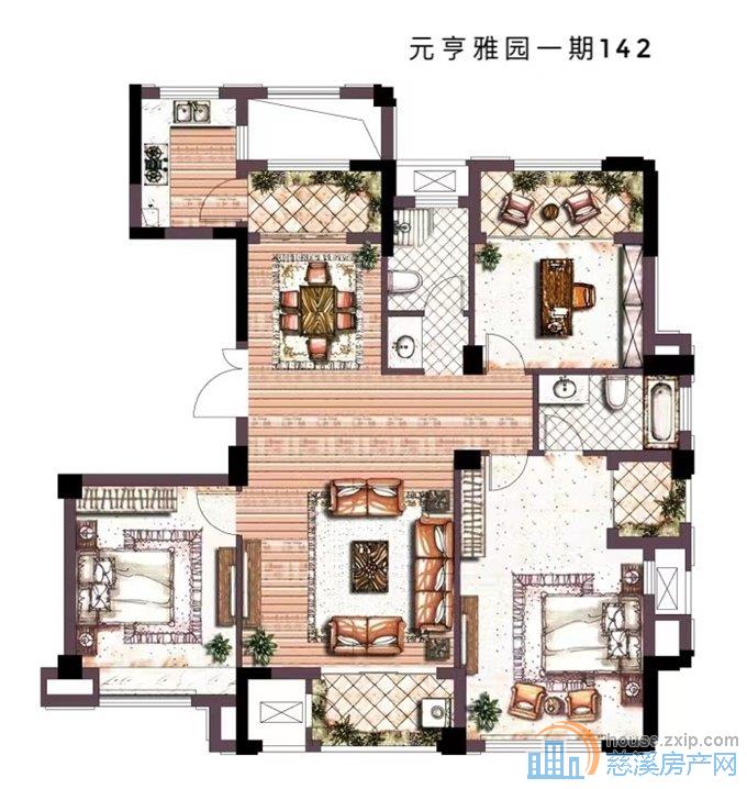 元亨雅园 精装 子母车位 