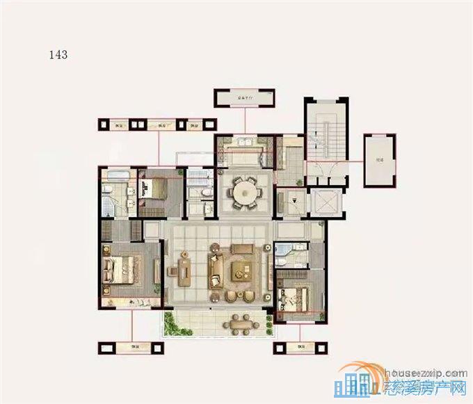 俯院江南北区143平268万三居室